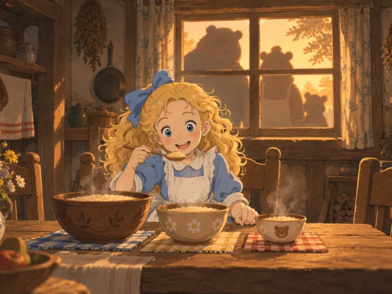 Illustration for Goldilocks and the Three Bears