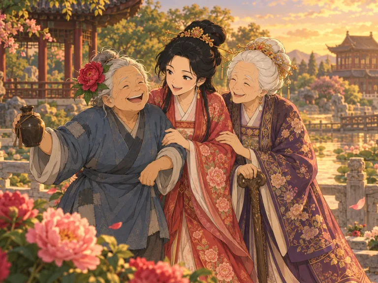 Illustration for Granny Liu Visits the Grand View Garden