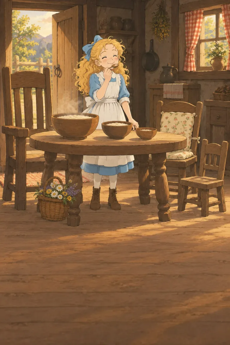Illustration for Three Bowls of Porridge